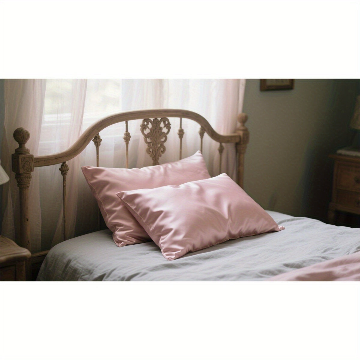 100% Mulberry Silk Pillowcase, Premium Silk Pillow Cover For Hair And Skin Care, Soft Smooth Cooling Breathable Pillowcase, Luxury Sleep Bedding With Hidden Zipper Closure, Standard Size, Queen Size, King Size, Comfortable Night Rest