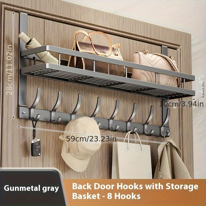 Multifunctional Metal Easy-Install Over-the-Door Storage Rack for Bedroom, Bathroom & Kitchen Organization, A Perfect Gift for Christmas And Halloween