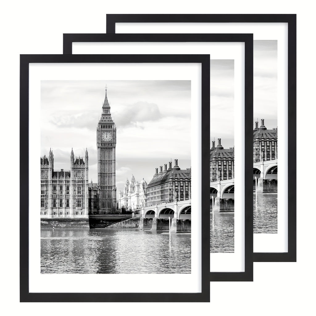 12x16 Wall Picture Frames, 3-Piece Decorative Photo Frame Set in Seven Color Options for Living Room Gallery Walls, Hallways and Family Gifts