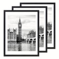 12x16 Wall Picture Frames, 3-Piece Decorative Photo Frame Set in Seven Color Options for Living Room Gallery Walls, Hallways and Family Gifts