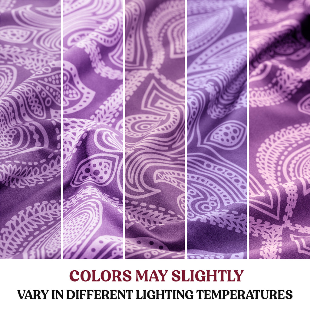 Paisley Microfiber Sheet Set, Soft 100% Polyester Bedding with 16-Inch Deep Pocket Fitted Sheet, Flat Sheet and Pillowcases in Six Bed Sizes