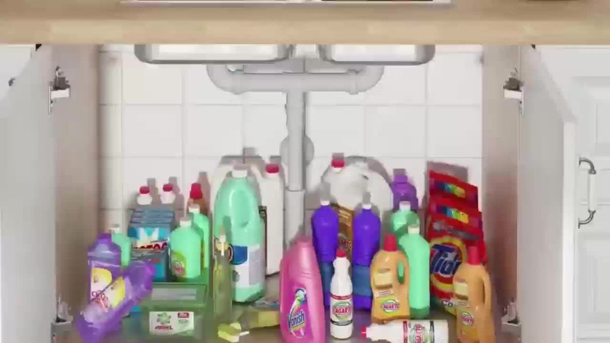 2-Tier Under Sink Organizers And Storage, Under Sink Organizer, Slide Out Pull Out Cabinet Organizer Shelf, Metal Sliding Drawer for Kitchen Bathroom Pantry Cabinet Closet Organization Rack (1 PACK/2 PACK)