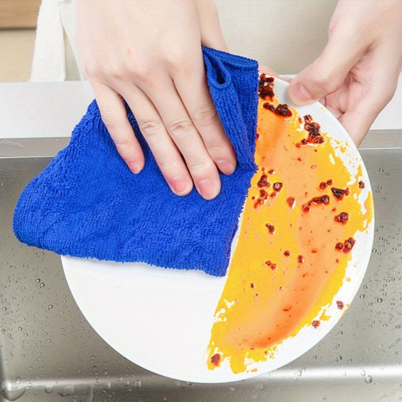20pcs, Random Color Microfiber Cleaning Cloth, Dishwashing Cloth, Multifunctional Cleaning Towel, Household Rag, Kitchen Bathroom Cleaning Towel, Durable Absorbent Towel, Easily Remove Stains And Grease, Cleaning Supplies, Cleaning Gadgets