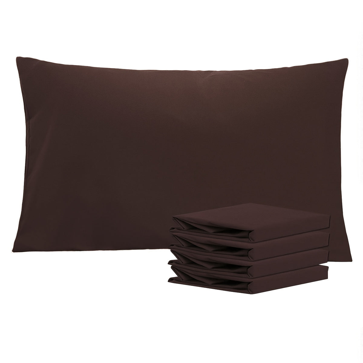 4 Pack 20x30 Brushed Microfiber Pillowcases | Envelope Closure, Soft, Wrinkle-Free, Fade-Resistant, Solid Color, Viscose Blend