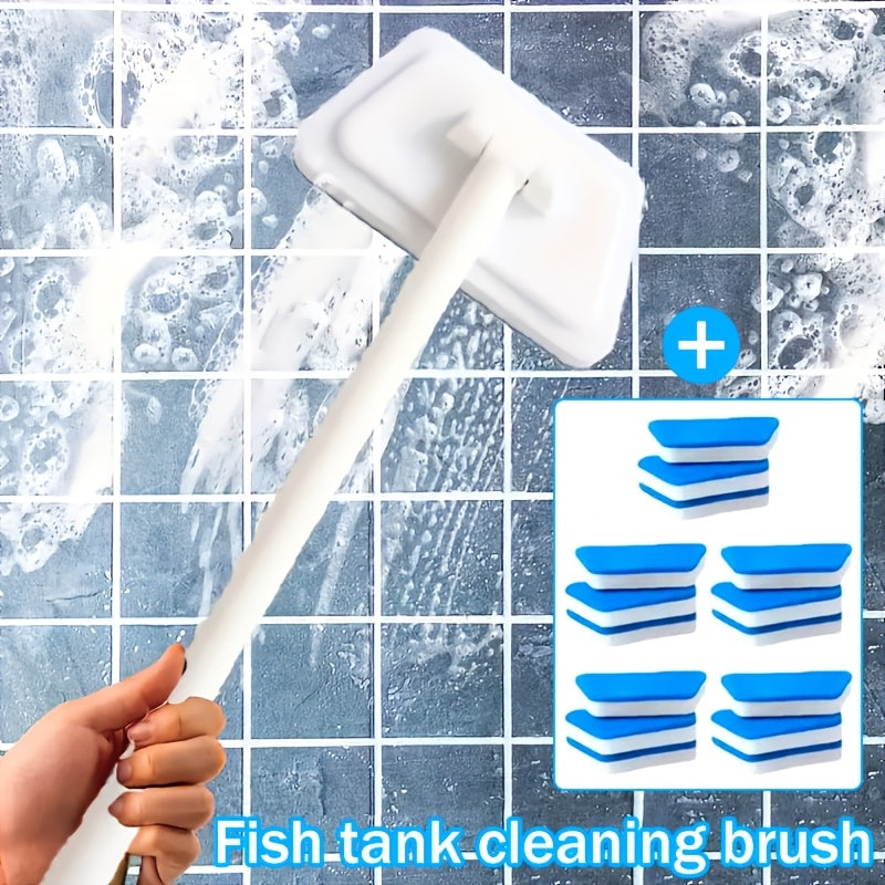 11/16pcs Multi-function Cleaning Brush Manual Detachable Long Handle Replaceable Head Suitable For Bathroom Floor Tiles And Bathtub Home Essential Cleaning Tools