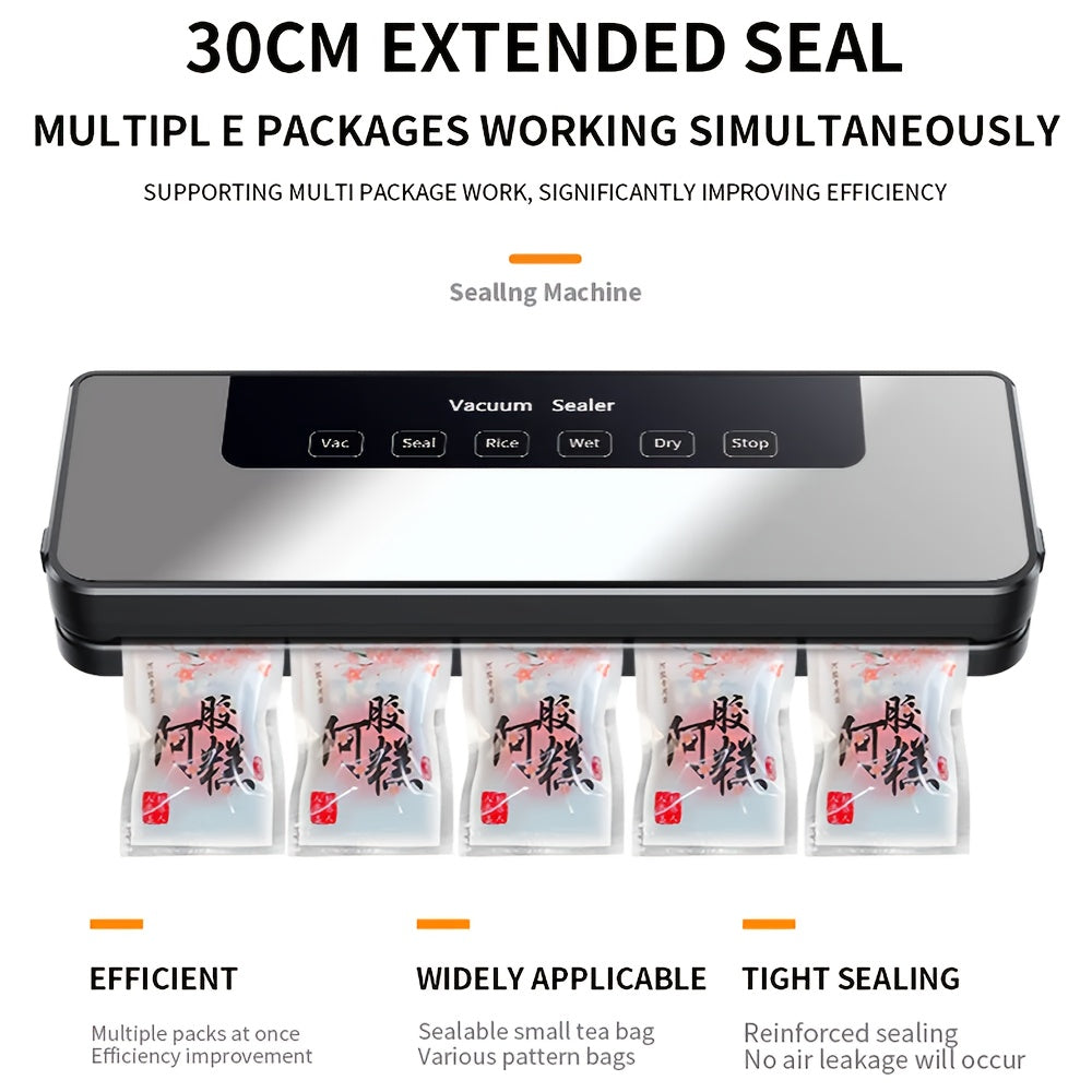 65 KPA Commercial for food Vacuum Sealer Machine Seal With 50 Free Bags, Dry/Moist Modes, 6-in-1 Sealing Machine For Food Storage & Sous Vide, Automatic for food Sealing Machine, for food Preservation System For Home Kitchen, Easy To Clean