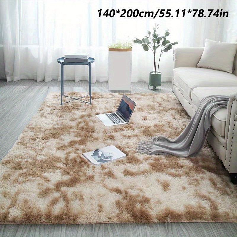A Luxurious Square Tie-Dye Rug Made from Upgraded Soft Plush Fabric, Available in Various Colors. It Features a Non-Slip Backing, Is Absorbent And Durable, And Can Be Machine Washed, Making It Perfect for Living Rooms, Offices, Bedrooms, Home Decor