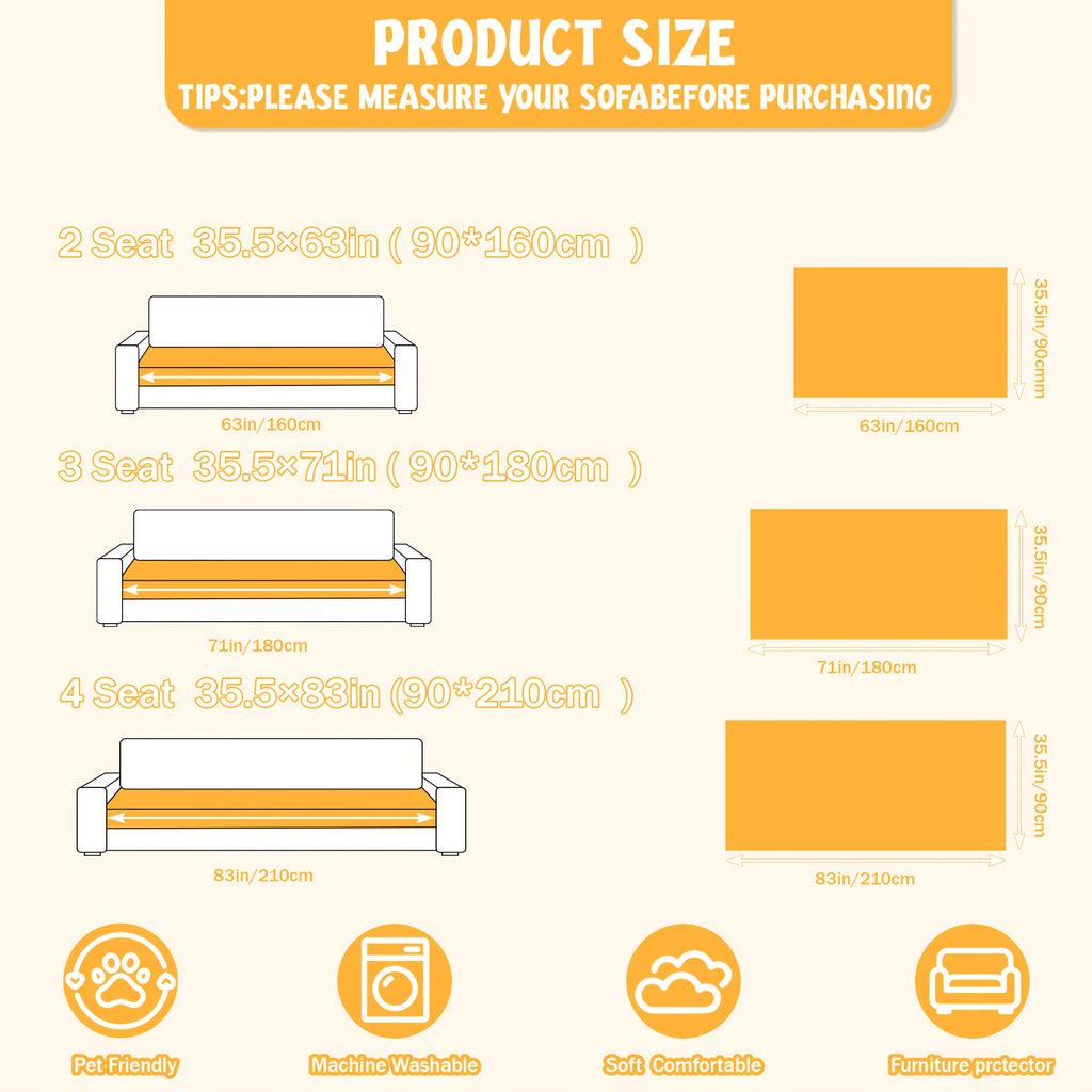 1pc of Thick, Quilted Sofa Cushion That Is Stylish, Durable, Warm, And Non-Slip. This Plush Sofa Cover Is Breathable And Comfortable, Making It Perfect for Families with Pets. It Is Suitable for Use in The Bedroom, Office, Living Room