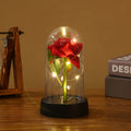 Artificial Rose Dome with Decorative Glow, Romantic Flower Ornament for Home Display, Valentine's Day, Anniversary and Birthday Gifts