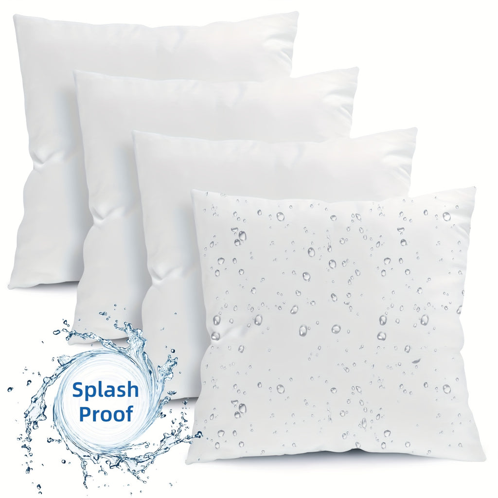 Outdoor Pillow Inserts 4-6 Pack, Soft Microfiber-Filled Throw Pillow Cores in 12x20, 18x18 & 20x20 Inch Sizes for Patio, Sofa, Bed and Decorative Home Cushions