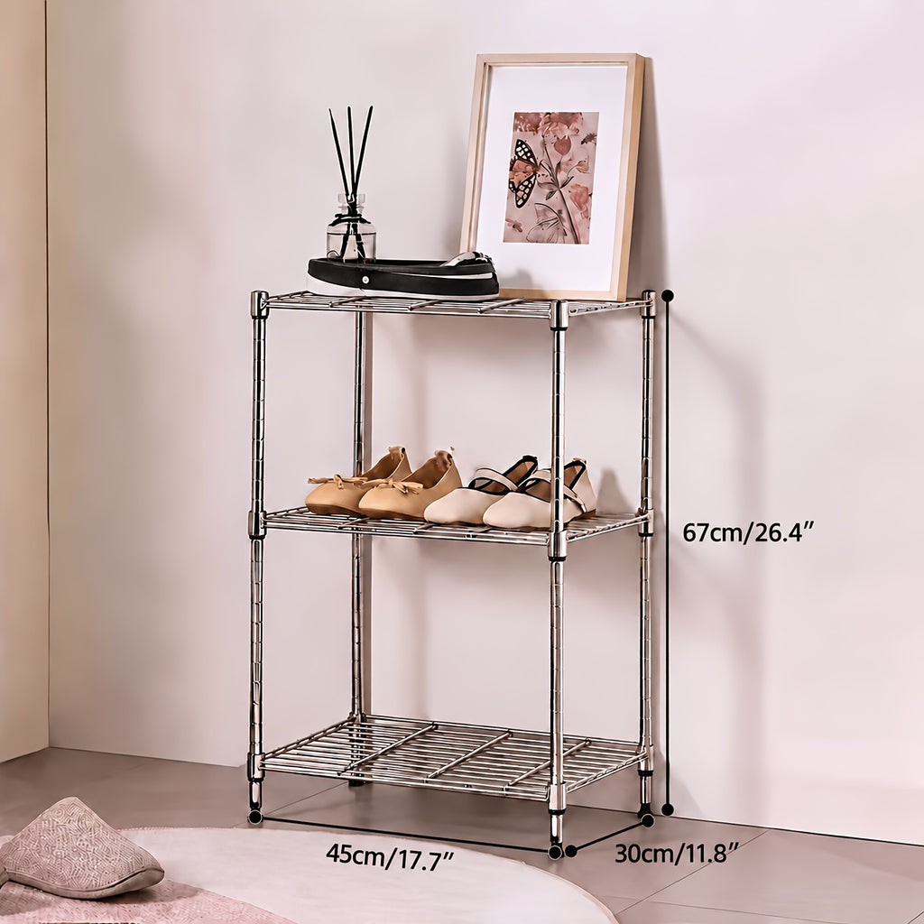 MZG 2000/1600/1000 Lbs 5/4/3 Tier Storage Shelving Steel Heavy Duty Multi-Tier Utility Shelving Unit Steel Organizer Wire Rack For Home, Kitchen, Office, Garage Standing Baker'S Racks, Room Decor Shoe Hat Organizer Bathroom Accessory Dresser Laundry