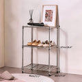 Steel Wire Shelving Unit, Adjustable 3, 4 or 5 Tier Storage Rack in Chrome or Black for Kitchen, Garage, Laundry Room and Home Organization