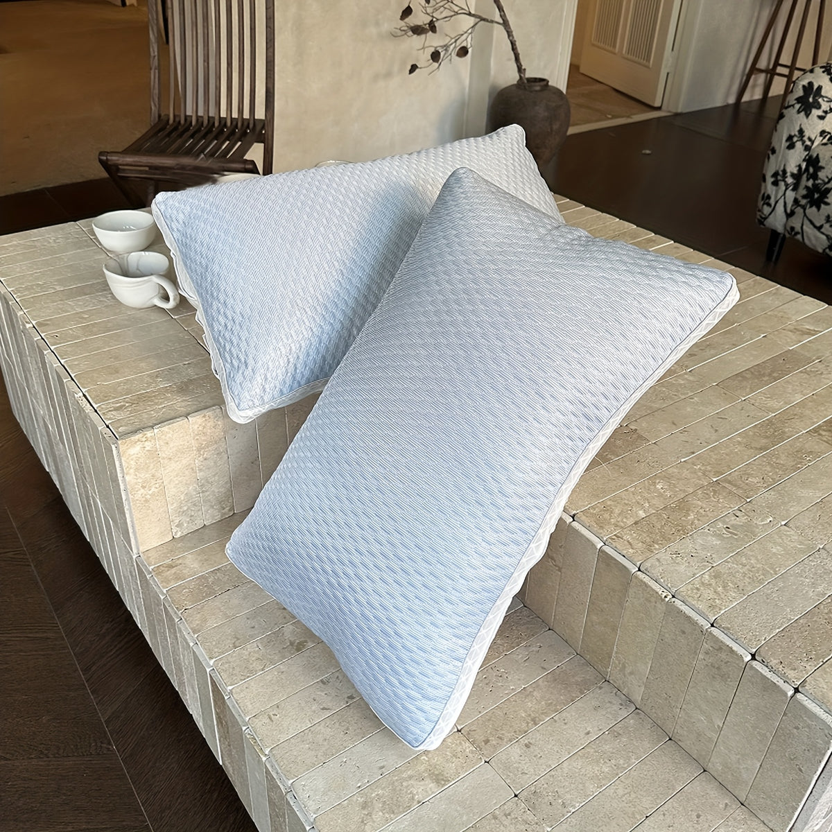 2pcs High-quality Sleep Pillows, Soft And Comfortable For Restful Sleep, Hotel-grade Pillows, Home Use Pillows, Neck Support Pillow Inserts For Student Dormitories