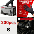 Black Nitrile Disposable Gloves, 200 Count Latex-Free Flexible Fit Handwear in Small, Medium, Large and XL for Household Cleaning, Painting and Car Care