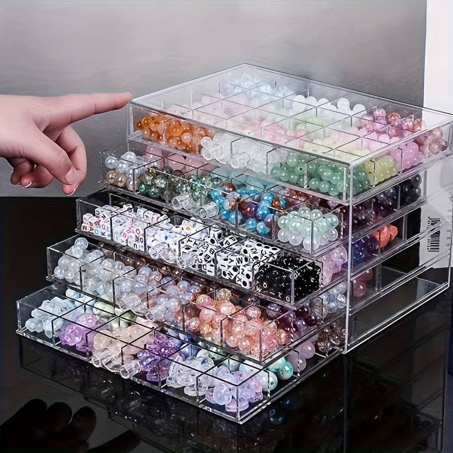 72/120 Layered Jewelry Storage Boxes, Fashionable Acrylic Jewelry Storage Boxes, Suitable for Storing Earrings, Necklaces, Bracelets, Rings, Bracelets, Watches and Other Jewelry. Large-capacity Designed Accessory Storage Boxes, the First Choice for C