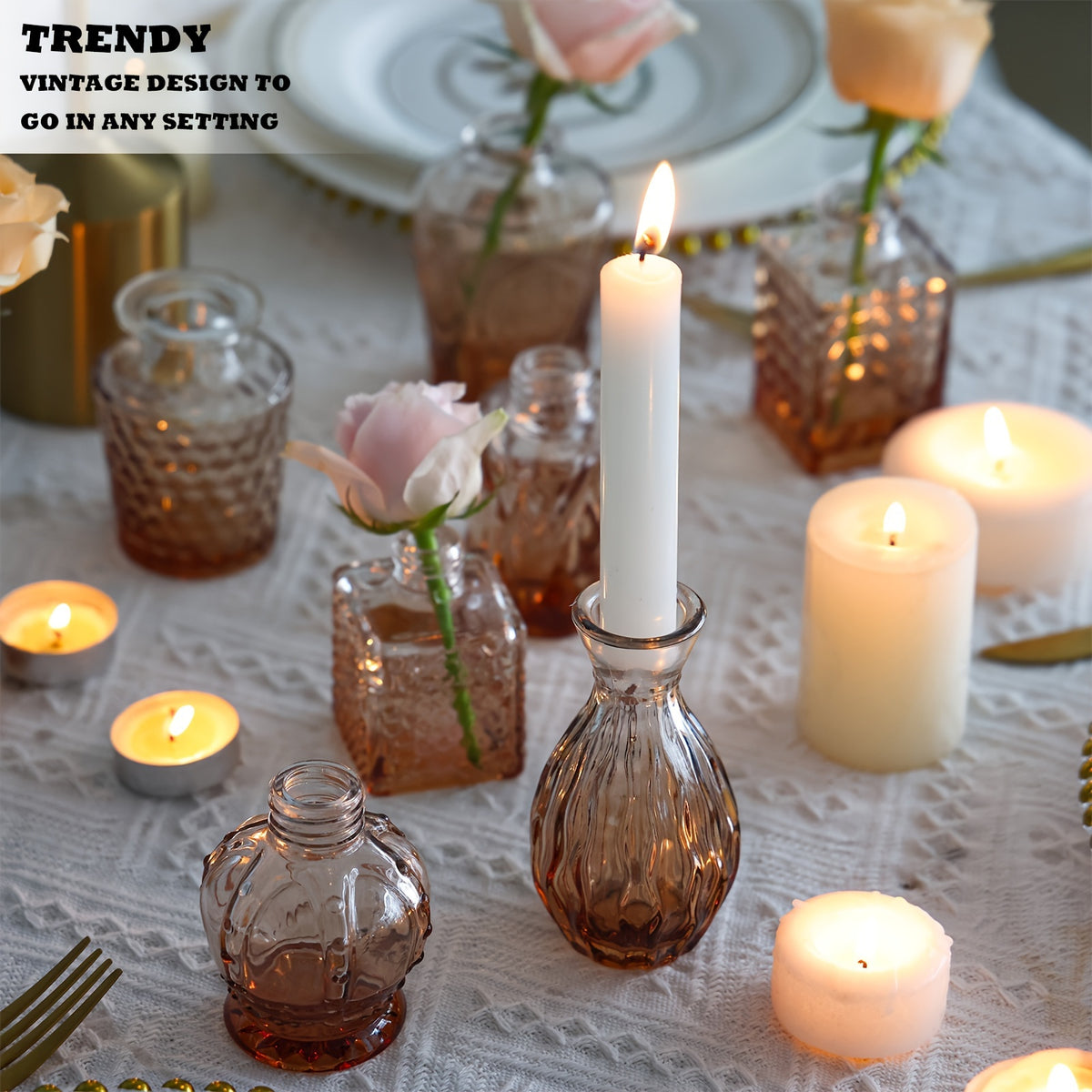TOMNK 36pcs Bud Vase, Wedding Centerpieces for Tables, Mini Clear Bud Vases for Flowers, Small Flower Vases Suitable for Birthday Party, Anniversary, Wedding, Home Table Deco, for Mother's Day