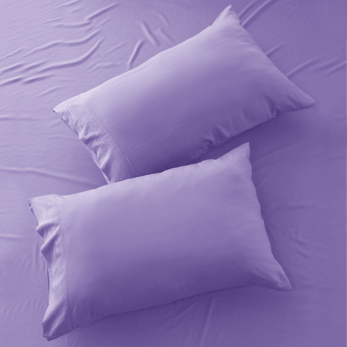 Lux Decor 4 Pieces Solid Bedsheets - 1800 Series Stylish Comfy Bedding Sheet Set - Hotel Luxury Skin Friendly Cooling Sheets & Embroidered Pillowcases Without Filler - Classic Collection With 16 Inches Deep Pocket Room decor - Shrinkage & Fade Resistant