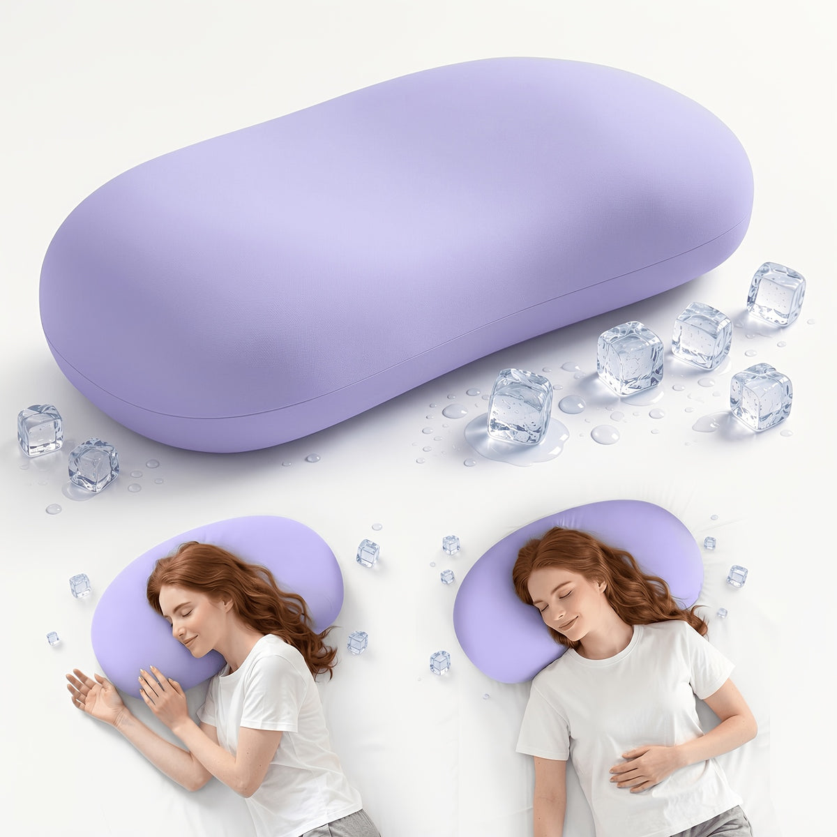 1pc Cloud Pillow for Neck Support, Ergonomic Contoured Design with Cooling Cover, All-Season Cooling Bed Pillow, Machine Washable, Multi-Color Options