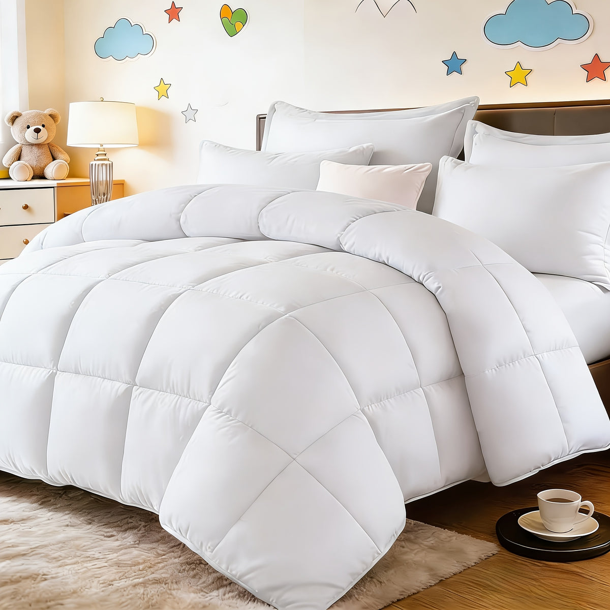 2/3pcs Red And Black bedding with All-Season Comforter, Available in Standard Double/King Double/Super King Sizes. Includes 1 Comforter And 1/2 Pillowcases, Suitable for Kids' Rooms, School Dormitories, Apartments