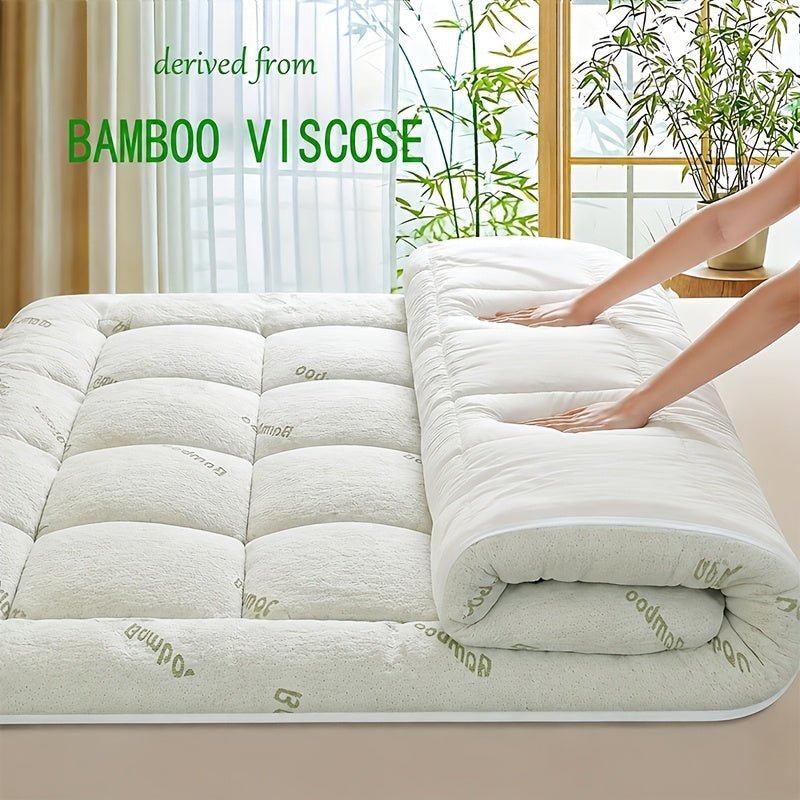 Cool Bamboo Mattress Top Layer - Blanket Mattress Cover, Pillow Mattress Cover, with 8-21 Inches Deep Pockets, Suitable for Home, Hotel, And Dormitory Bedding