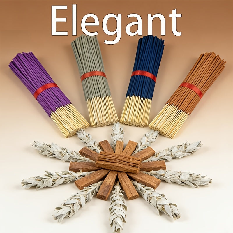 4 Sets Of 200 Aroma Sticks - Including Jasmine, Rose, Patchouli, And Sacred Wood Scents - Suitable For Purification, Yoga Meditation, And High-concentration, Long-lasting Fragrance; A Great Gift For Friends And Family.
