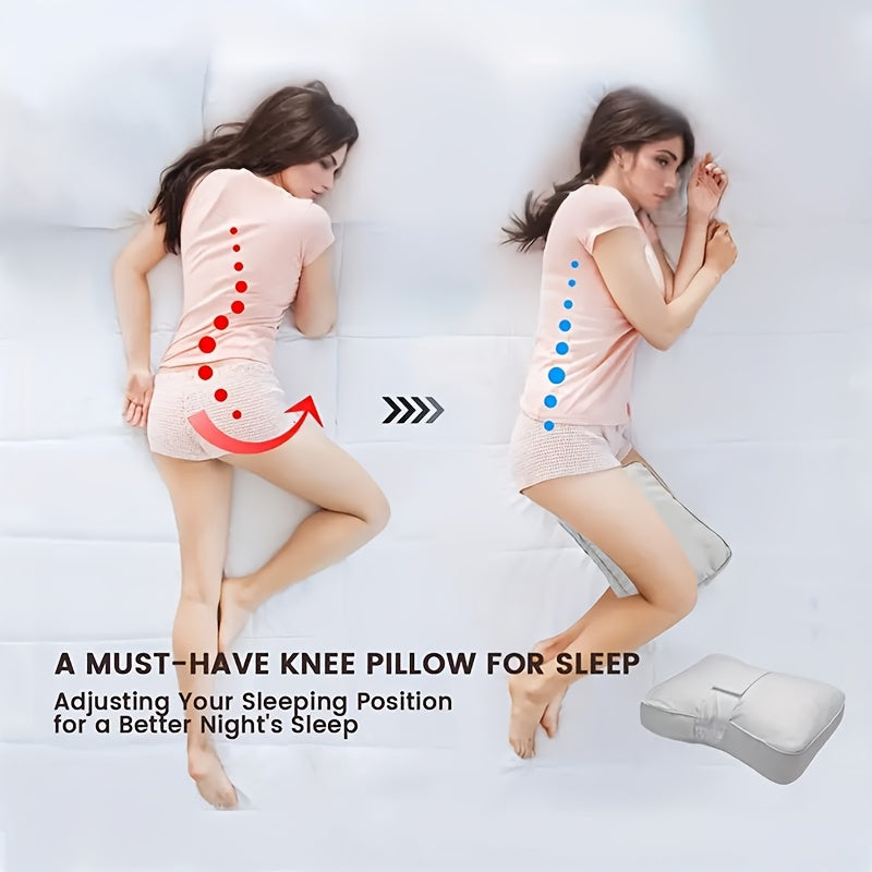 Single Leg Pillow, Side Sleeping Knee Pad With Adjustable Straps, Suitable For Side Sleepers - Can Align With The Spine And Stress - Memory Sponge Leg Pillow, Suitable For Relaxing Pressure On The Back, Buttocks