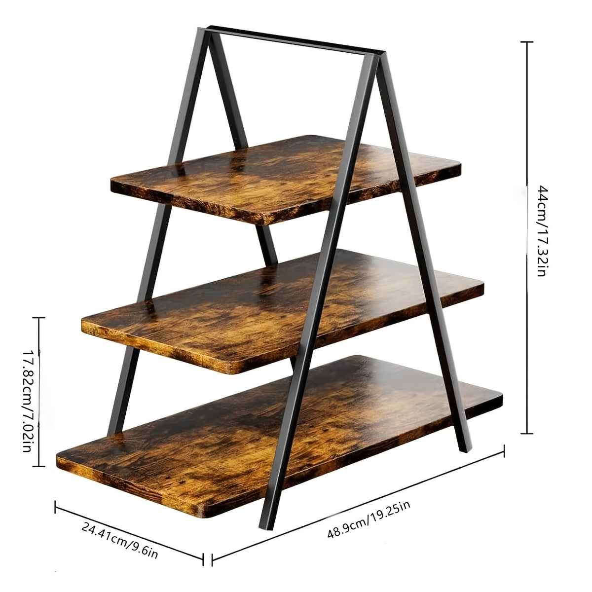 Cupcake Display Stand, Old-Fashioned Wood 3-Layer Dessert Shelf, Dessert Table Display Kit, Paper Cup Cake Shelf 50 Cupcakes, Kitchen Accessories, Suitable for Family Parties, Wedding, Halloween, Local Warehouse