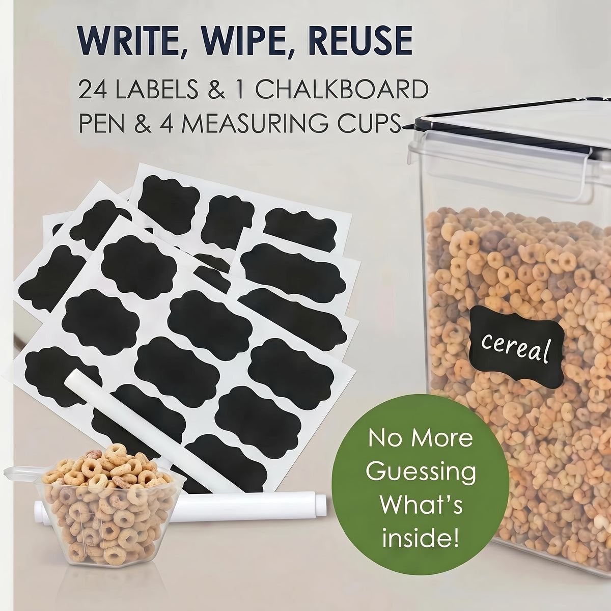 4pcs Large Food Storage Containers, BPA Free Plastic Airtight Canisters for Flour, Sugar, Baking Supplies, Rice with Lids, Black