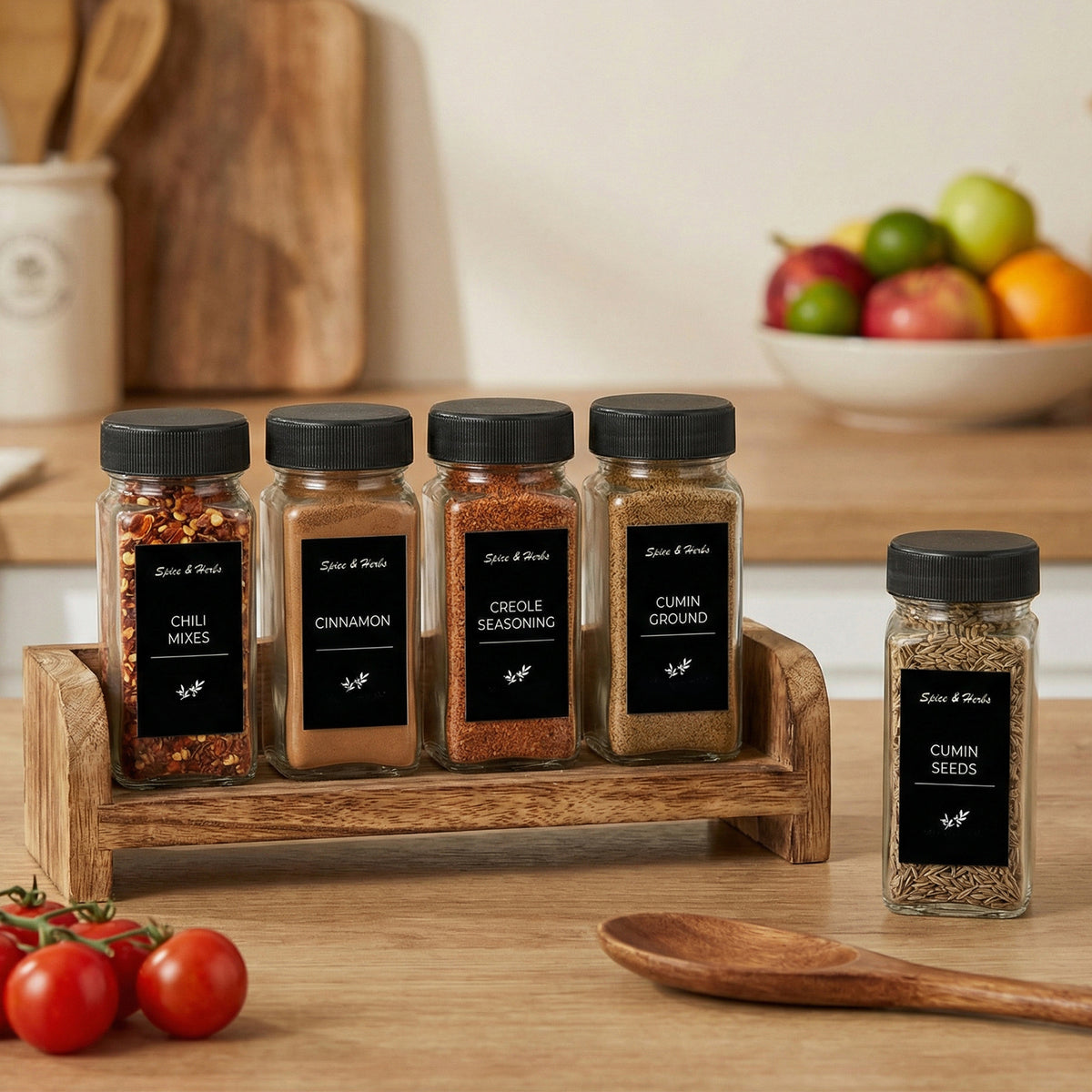 whonline 16pcs/24pcs/36pcs/48pcs Spice Jars, 4oz Glass Spice Jars with Labels - Shaker Lids, Collapsible Funnel, Brush and Marker, Seasoning Bottles for Spice Rack Drawer Cabinet