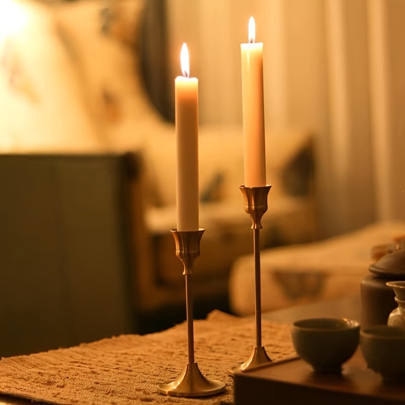 12pcs/6pcs Metal Bell Candlestick, Christmas, Halloween Table Decoration, Candlelight Dinner Photo Props, Anniversary Wedding Decoration, Home Hotel Decoration, Birthday Gift, Suitable for Table Center Decoration, Wedding, Catering, Party (Without Candle)