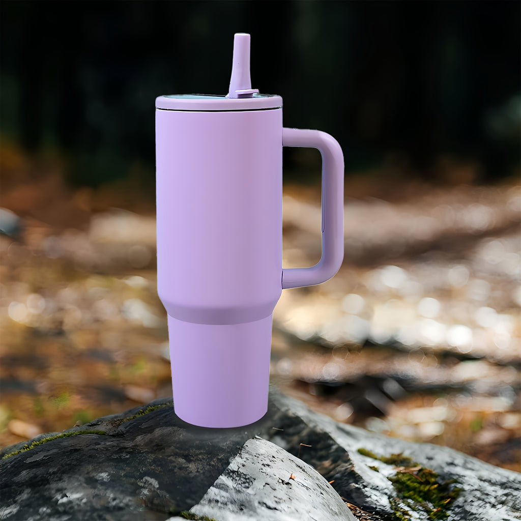 1pc Foldable Straw Stainless Steel Insulated Tumbler with Lid And Straw, Double Wall, 6 Colors Available, Keeps Hot 12H/Cold 24H, Suitable for Home, Office, Car, And Travel, Great for Christmas, Thanksgiving, And Birthday Gifts, Local Warehouse.