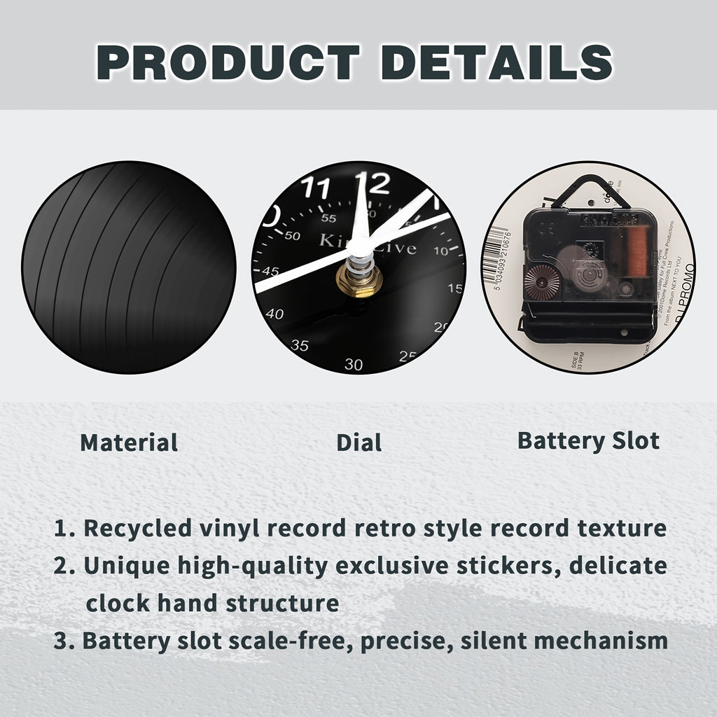 1pc Coffee Vinyl Record Wall Clock, Wall Decoration Art Decoration, Coffee Cup Design Wall Clock - Coffee Clock Silent Home Decoration, Living Room Bedroom Kitchen Bathroom, Christmas Gift/New Year Gift, Special Surprise