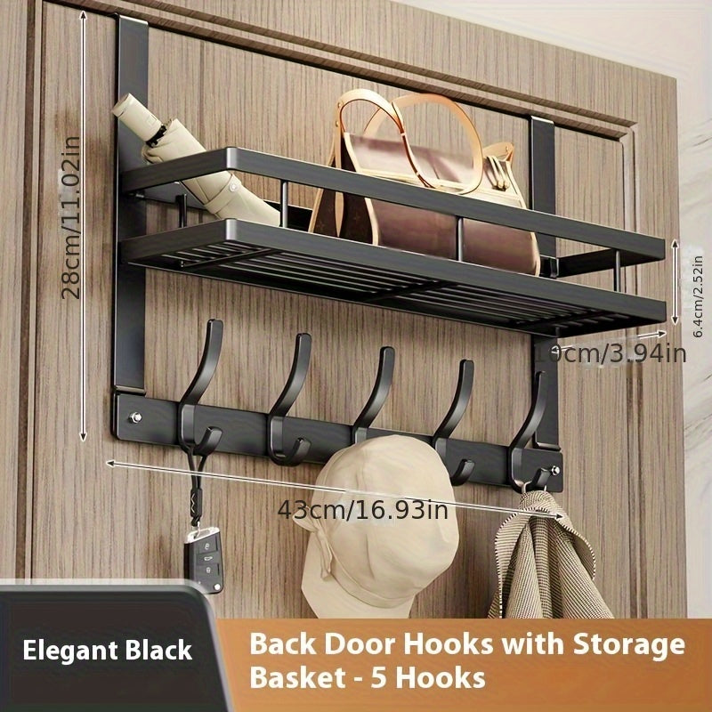 Multifunctional Metal Easy-Install Over-the-Door Storage Rack for Bedroom, Bathroom & Kitchen Organization, A Perfect Gift for Christmas And Halloween
