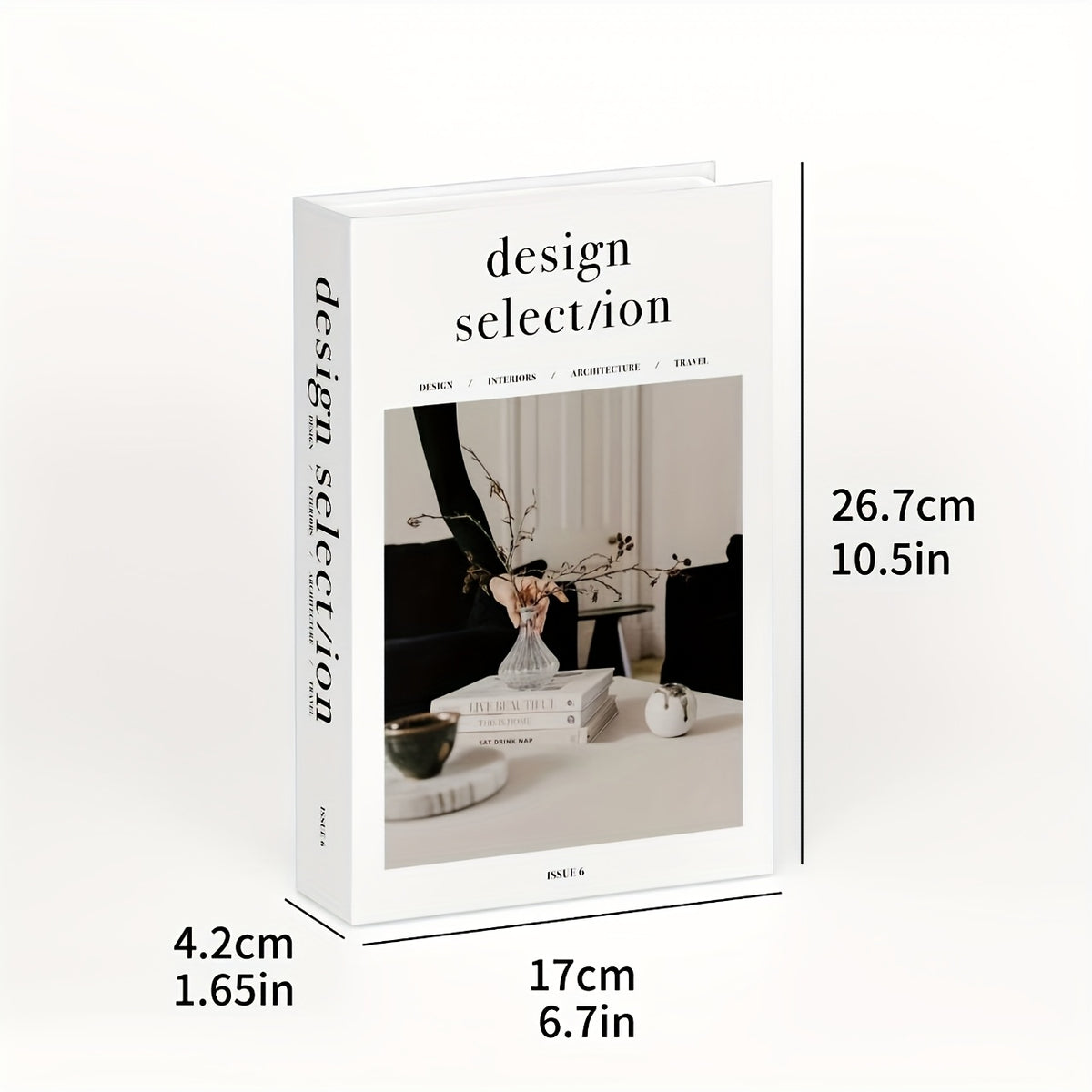 Giant minimalist book Set Three "Life", "The Art of Home" and "Design Choices" Fashionable decorative books with Golden text, perfect shelves and photo props, festive home decoration/Complex book set/Art book cover