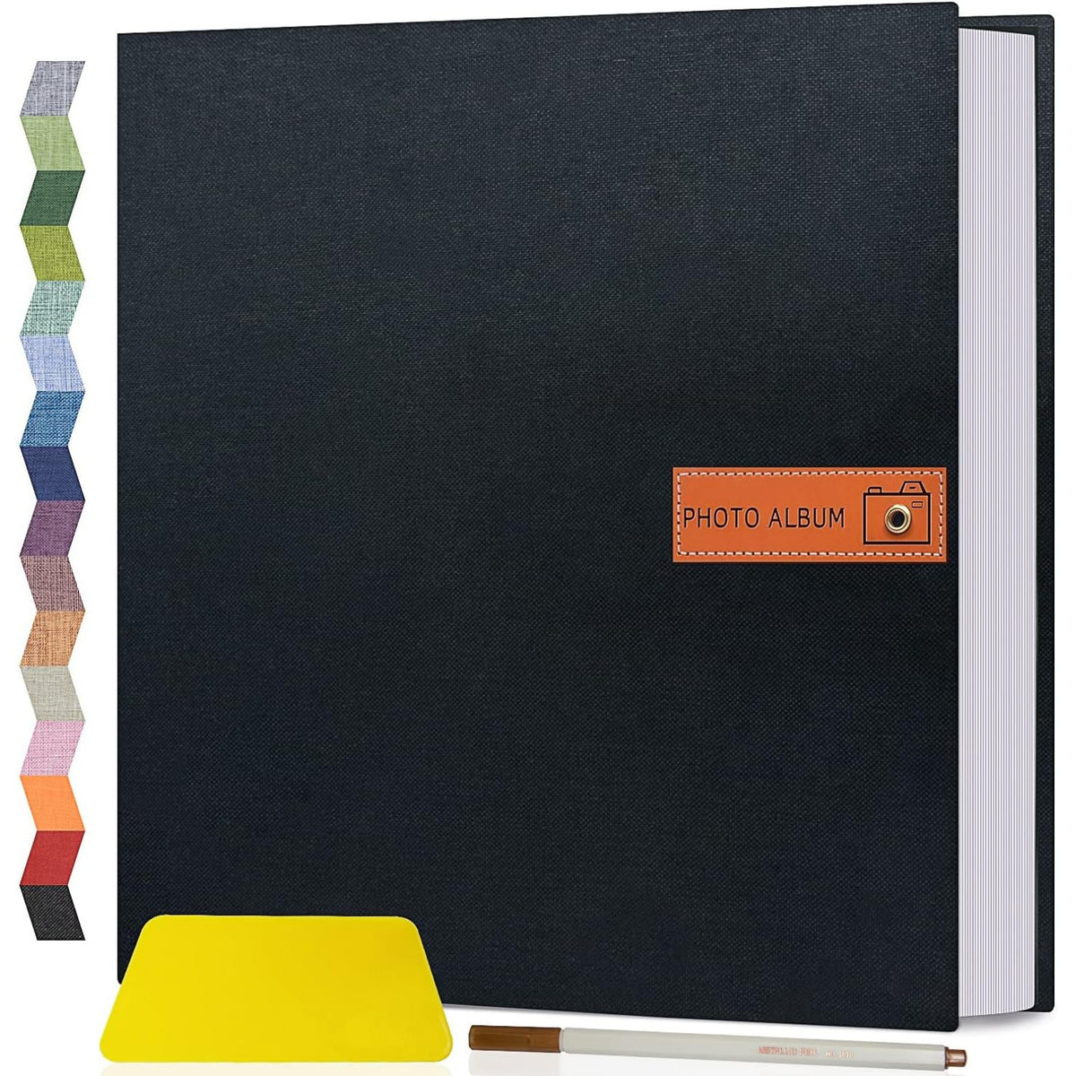 1pc Large Photo Album Self-Adhesive 4X6 5X7 8X10 Scrapbook Album Picture Book, Gifts for Mom, Family Baby And Wedding, with Metal Pen And Plastic Board Photo Album Book Valentine'S Day Gifts Mother'S Day Gift