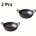 Small Cast Iron Skillet with Dual Handles, 7.87-Inch Black Cooking Pan in 1 or 2 Piece Options for Stovetop Meals, Oven Baking and Outdoor BBQ