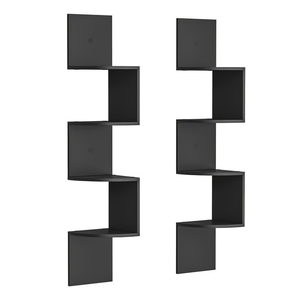 5-Tier Corner Floating Shelf Wall Mount - Space Saving Storage Rack for Bedroom, Living Room, Radial Display Organizer Easy Install (7.48*7.48*49.21inch), Wall Shelves for Display, Shelf for Living Room, Wall Shelves