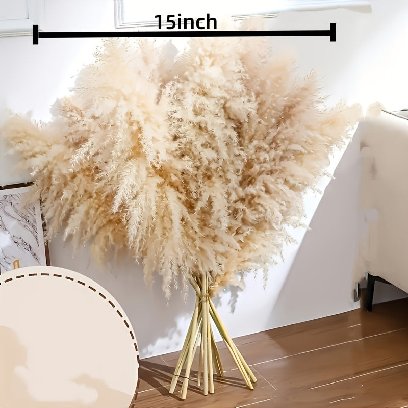 40" Inch 30 Stems Natural Pampas Grass Decor Tall, Pampas Grass, Tall Pampas Grass for Wedding, Party, Farmhouse, Boho Home Decor