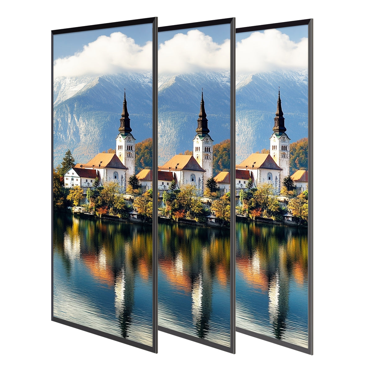 3 Pack 18x24 Black Picture Frame - Scratch-Proof Slide-In Frame with Horizontal/Vertical Wall or Tabletop Mount, Lightweight Plastic Poster Frames Suitable for Photos, Artwork, Movie Posters - Ideal Gift for, Office, Gallery