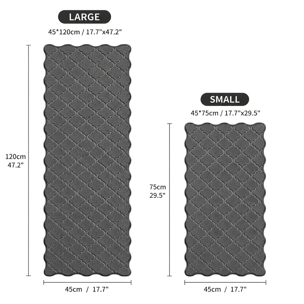 Anti Fatigue Kitchen Floor Mat, Cushioned Non-Slip Washable Foam Standing Rug in Two Sizes for Sink, Laundry Room and Home Office Comfort