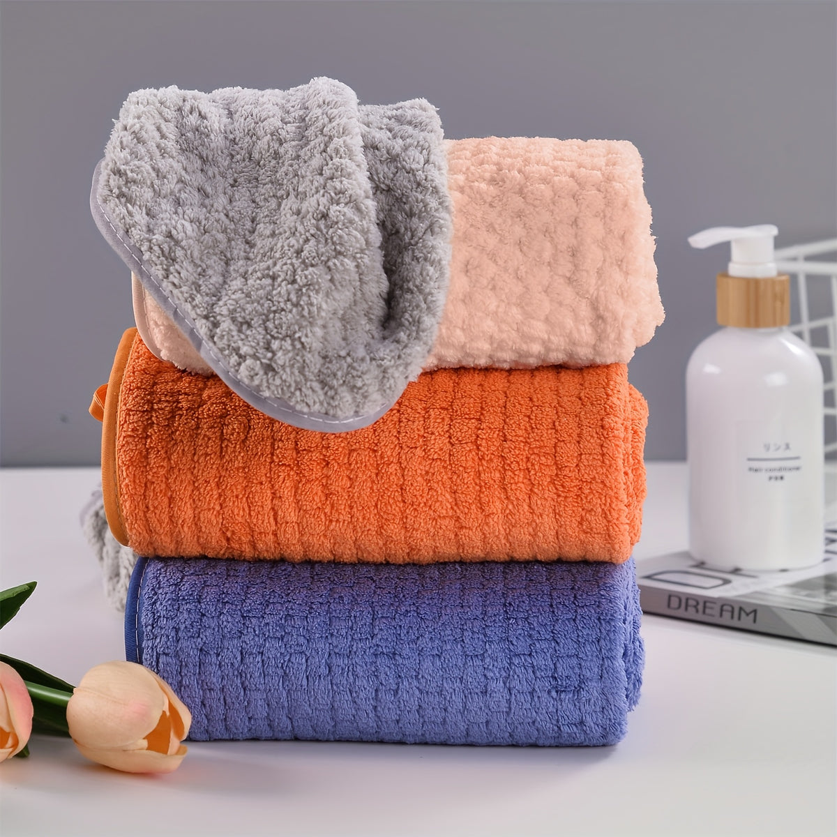 4pcs Hand Towel Set Is Made From Soft, Highly Absorbent Coral Fleece Fabric And Features Quick-drying Technology.ideal for Use At Home, Spas And Hotels, Perfect Gifts for Back to School, Labour Day, Halloween, Thanksgiving, Black Friday, Christmas!