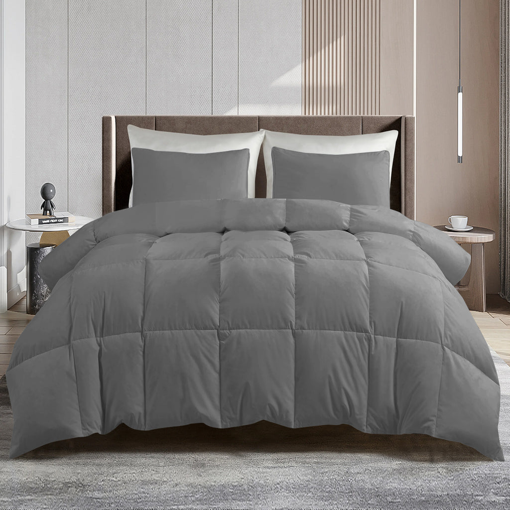 Lux Decor Comforter - All Season Quilt Comforter For Summer Sleeping With Corner Tabs - Soft, Breathable Versatile Bedding & Bedroom Decor - Luxurious Box Stitching