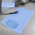 Massage Bath Mat with Raised PVC Buttons and Drainage Holes, Rectangular Non-Slip Shower Mat in Four Colors for Everyday Bathroom Comfort