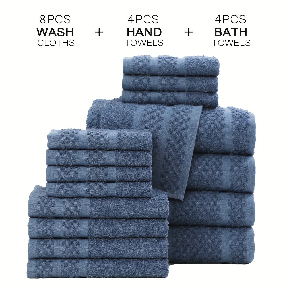 32pcs/16pcs/10pcs Bath Towel Set, 4pcs Bath Towels&2pcs Hand Towels&4pcs Washcloths, Solid Color, Cotton Towel, Absorbent, Quick-drying, Soft And Comfortable, Bathroom Supplies, Towels for Bathroom, Shower And Hotel