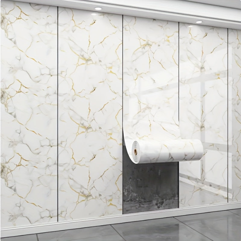 A Roll of Wall Stickers That Are Self-Adhesive And Feature a 3D Marble Design. These Peel-And-Stick Tile Decals Are Perfect for Concealing Unsightly Peeling Walls in Areas Like The Living Room, Kitchen Backsplash, Or Bathroom. They Are Made of Remov