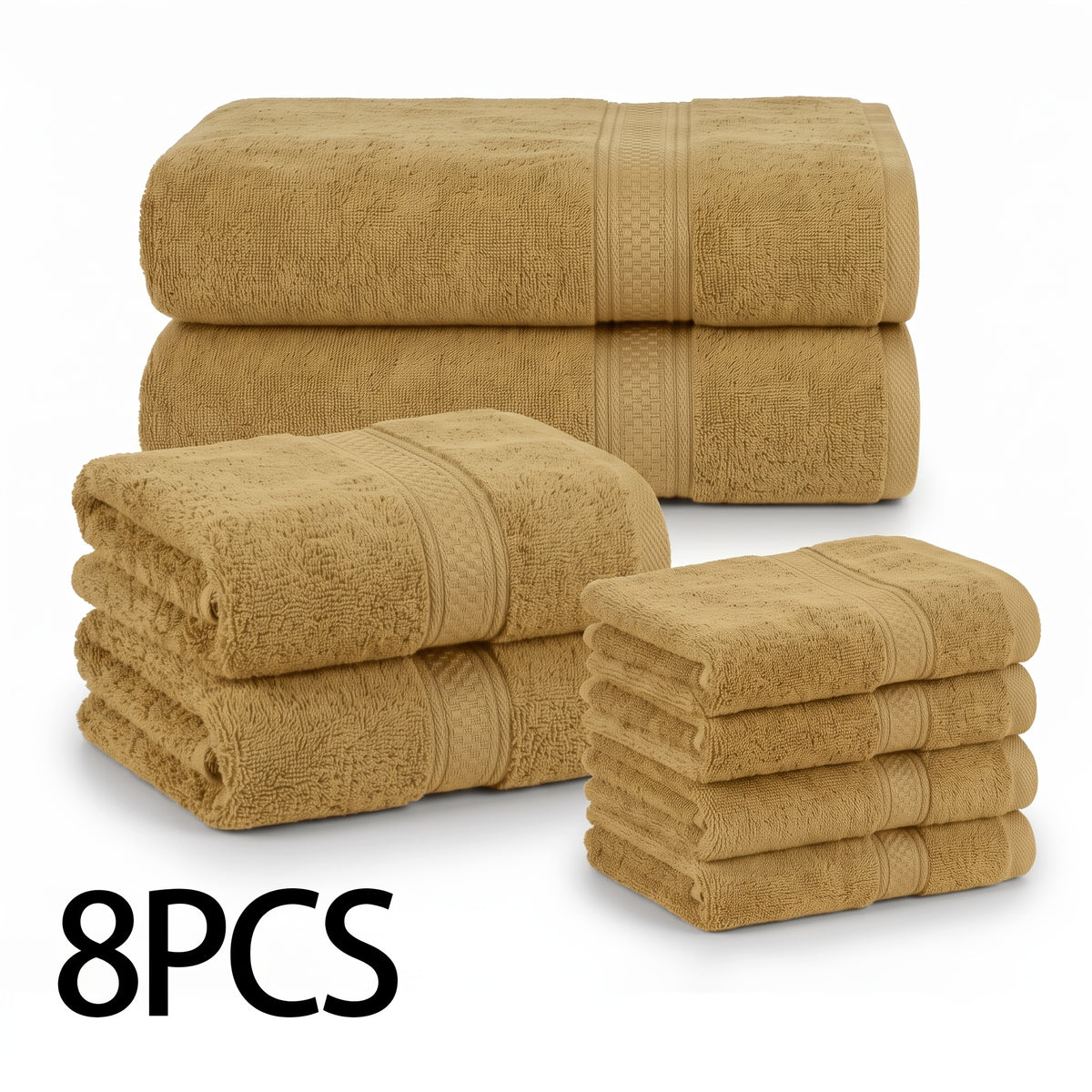 16pcs/8pcs 2 Bath Towels, 2 Hand Towels, 4 Washcloth, Towel Set Luxurious, Soft, Skin Friendly, Good Water Absorption, Quick Drying, Thick Towel, Suitable for Families, Hotels, Travel, Valentine'S Day Gift for Couples, Wash Cloths
