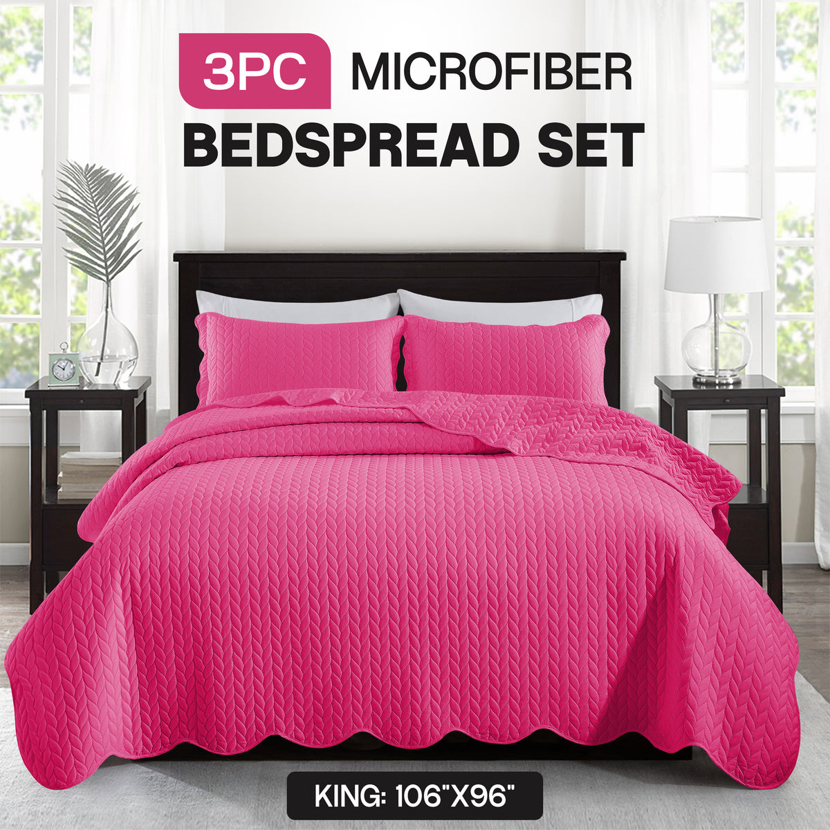3pcs Bedspread Set Bedspreads with free Pillow Shams - Leaf Pattern Soft & Breathable Bedspread Lightweight Microfiber Bedspread - Modern Style Floral Pattern Coverlet For All Seasons - Christmas Gifts For Family And Friends (1 Bedspread, 1 Or 2 Pillow Sh