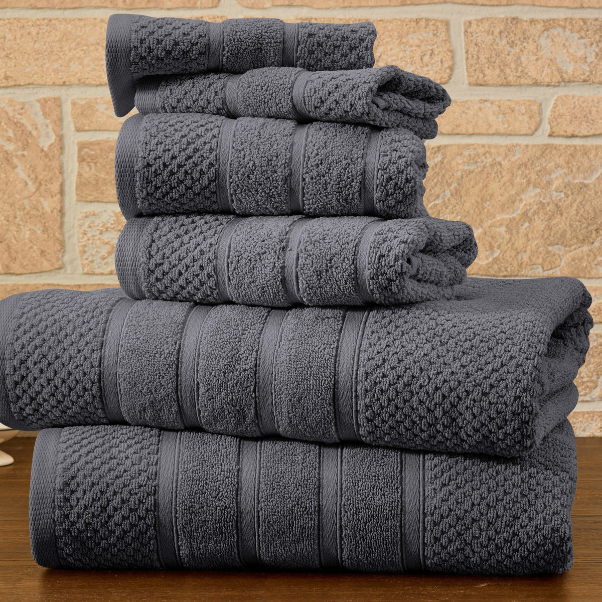6 Piece Egyptian Cotton Towel Set . The set is made of 100 Egyptian cotton known for its softness, absorbency, and durability. These towels make an ideal complement to any bathroom whether you use it to pamper yourself or reserve it for special guests. Th