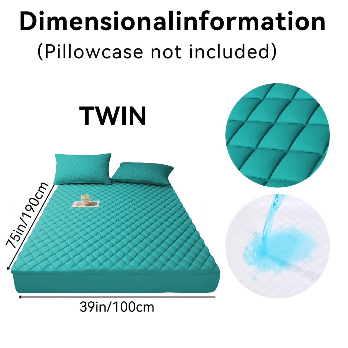 1pc Modern Waterproof Non-Slip Kids & Children Mattress Protector, Solid Color Quilted Bed Cover with 9-15 Inches Deep Pocket, Effective Barrier & Breathable Bedding, Ideal for Bedroom, Guest Room And Hotel, Available In Random Colors(No Pillowcases)