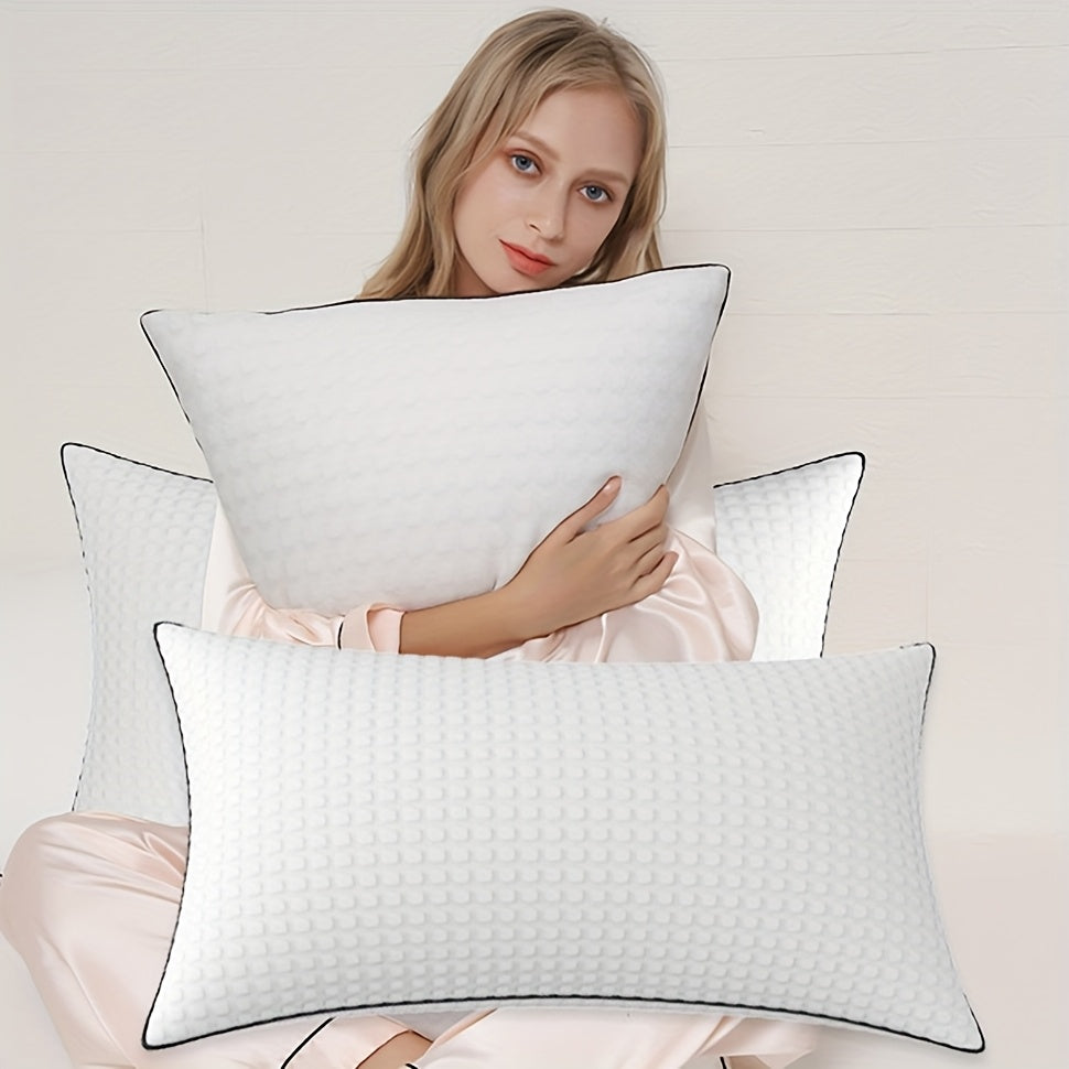 2-Pack Cooling Hollow Fiber Pillows | Ultra-Soft Polyester Fiber Fill | 3D Airflow Technology | Hotel-Grade Breathable Support | All-Season Comfort | 20x30 Inches | White